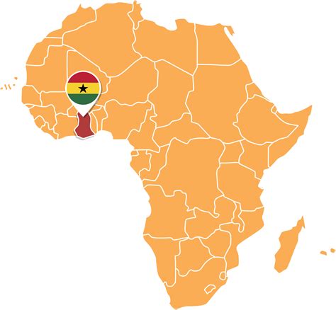 Ghana map in Africa, Icons showing Ghana location and flags. 23639652 PNG