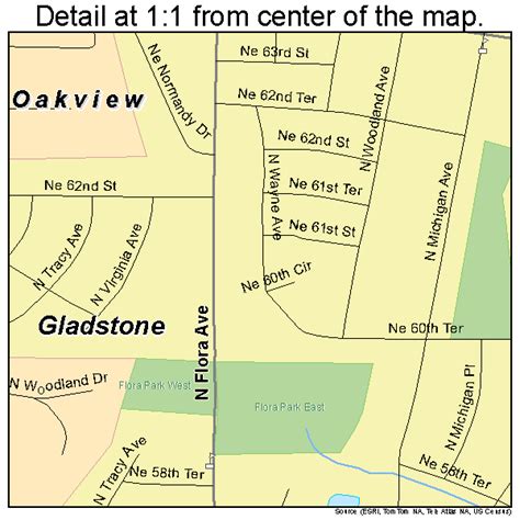 Gladstone Missouri Street Map 2927190