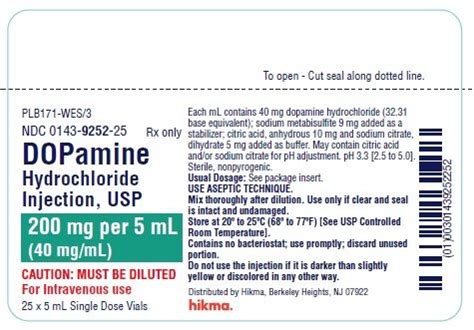 Dopamine Infusion Calculation