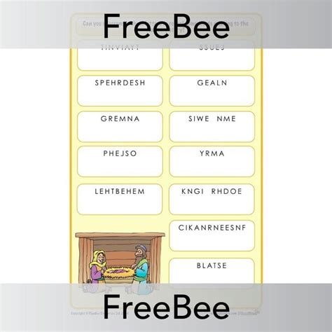 Free Printable Christmas Anagrams by PlanBee