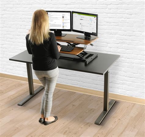 TechOrbits Standing Desk Converter - Desk Height Adjustable Sit Stand ...
