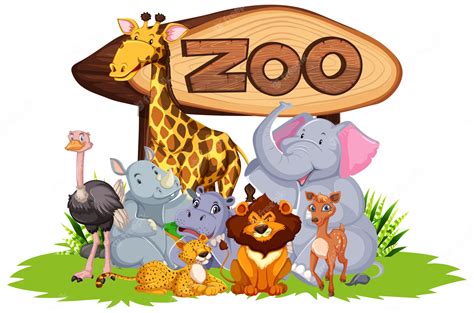 Girl Boys Kids Parents Taking Photos Feeding Animals In Zoo - Clip Art ...