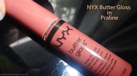 NYX Butter Gloss in 16 Praline | Review, Swatches, Lip-swatch, Where to buy online in India ...