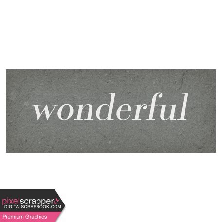 Classy Word Art Snippet Wonderful graphic by Jessica Dunn 🌼 | DigitalScrapbook.com Digital ...