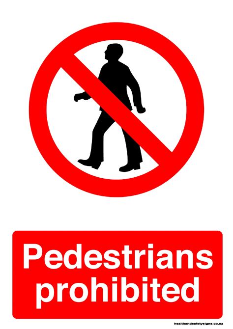 Pedestrians prohibited prohibition sign - Health and Safety Signs