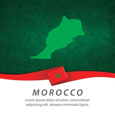 Morocco flag with map 2711336 Vector Art at Vecteezy