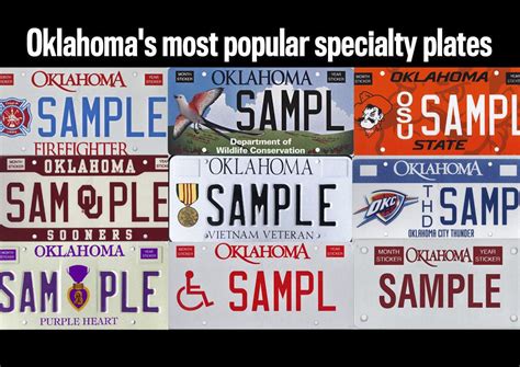 A look at Oklahoma's most popular specialty license plates in 2016