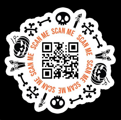 a qr - code with skulls and bones on it