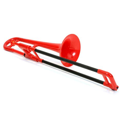 pBone Mini Plastic Trombone, Red - Ex Demo at Gear4music