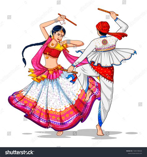 Dandiya Raas Clipart