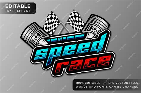 Premium Vector | Racing font logotype text effect template