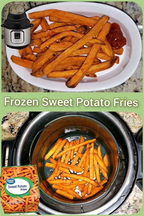 Frozen Crispy Sweet Potato Fries in Instant Pot Air Fryer Lid in 2021 | Frozen sweet potato ...