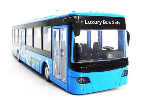 Kids 1:50 Scale Red / Blue Diecast City Bus Toy [CB6T043] : EZBUSTOYS.COM