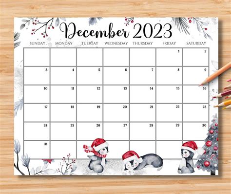 December Calendar, Kids Calendar, 2021 Calendar, Christmas Planner, Christmas Printables ...