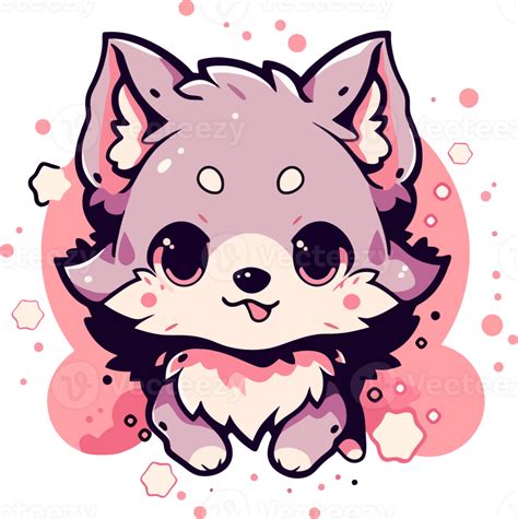 Cute cartoon wolf with 25212200 PNG