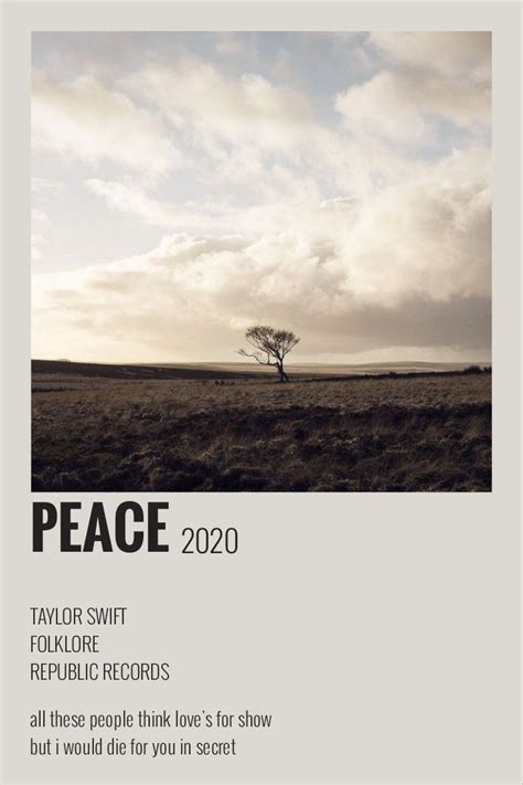 Peace polaroid poster