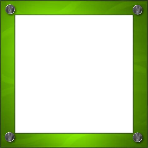 Green Frame Border Bevel Design PNG | Picpng