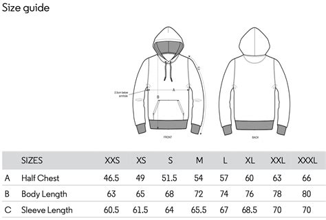 classic hoodie size chart | Welcome To RYD CC