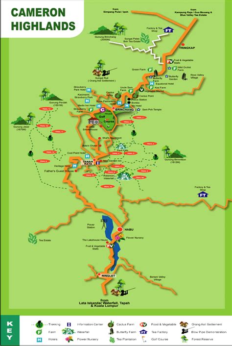 Malaysia Map Cameron Highlands