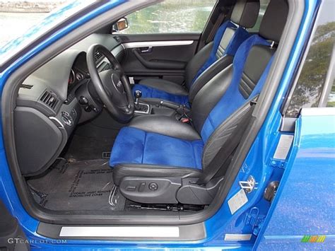 Black/Blue Interior 2004 Audi S4 4.2 quattro Sedan Photo #106951482 ...