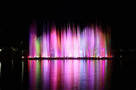 Colorful water fountain stock image. Image of blue, lake - 47720511