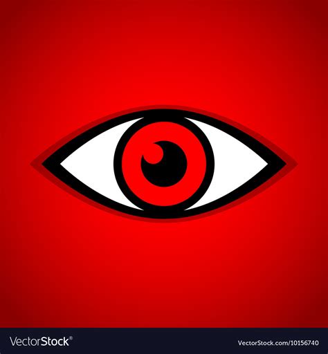 Abstract eye icon red Royalty Free Vector Image