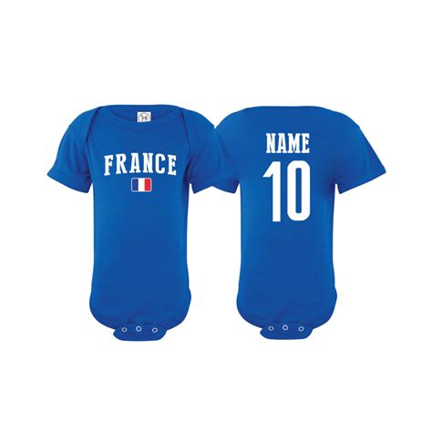 Kylian MBappé Official Collection French Football Team Baby Bodysuit French Football Federation ...