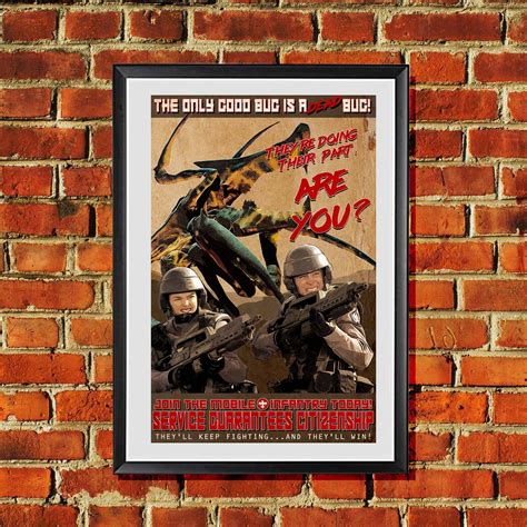 Starship Troopers Original Artwork Propaganda Poster Art Print - Etsy ...