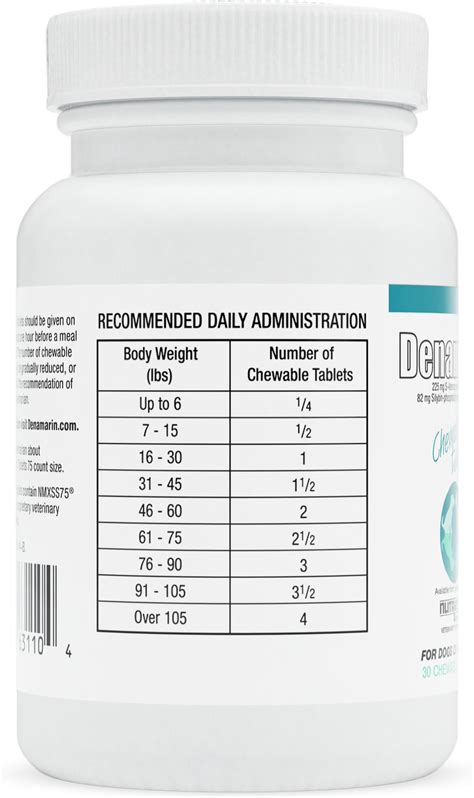 Nutramax Denamarin Chewable Tablets Dog Supplement, 30 count - Chewy.com