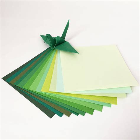 Origami Paper Sheets 3 Green Shades Tant Paper 96 - Etsy