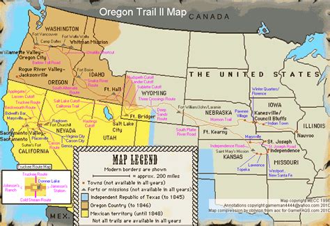 Oregon Trail II Trails Map (PNG) - oblivion from aoc - Neoseeker ...