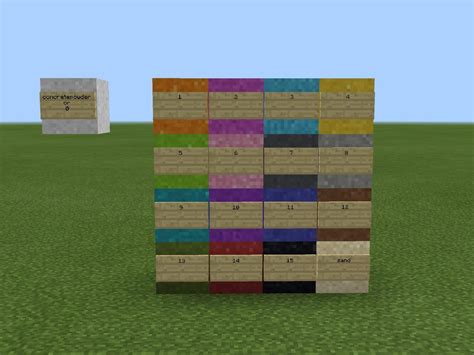 Concrete powder color IDs : Minecraft