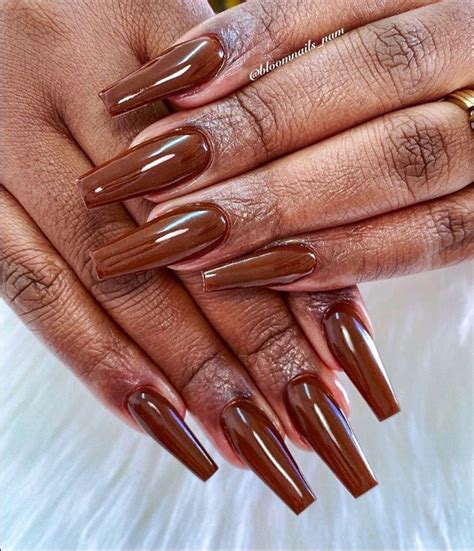 40+ Cool Brown Nail Designs To Try In Fall - The Glossychic | Brown nails design, Nail designs ...