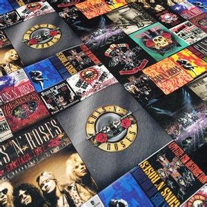 Guns N'roses Album Covers Fabric by the Meter,music,rock Groups Home Decor Furniture Chair Sofa ...