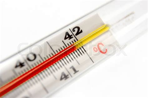 Close up of celsius thermometer showing ... | Stock image | Colourbox