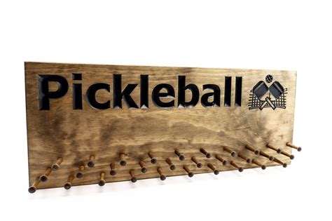 Pickleball Medal Display 23x9 With 19 or 30 Pegs-pickleball | Etsy