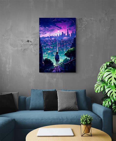 Cyberpunk City Printable Art Digital Prints, City Art, Anime Art ...