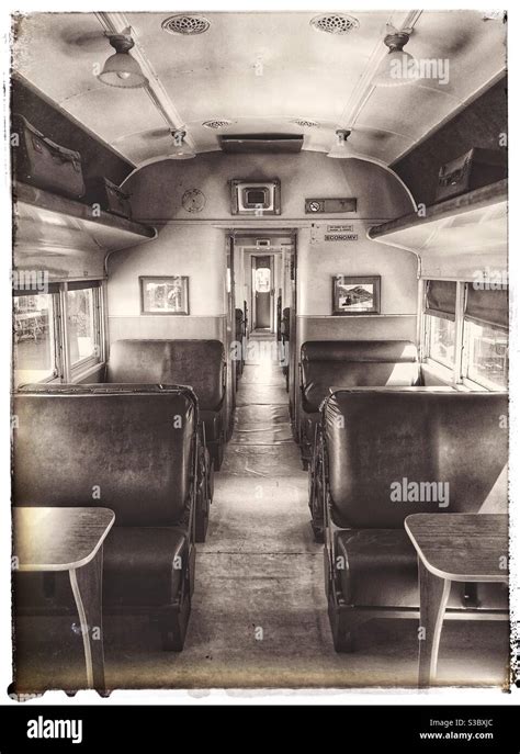 Vintage Train Interior Railway Museum Tenterfield NSW Australia Stock ...