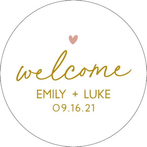 Wedding Welcome Stickers Personalized Wedding Welcome Label - Etsy