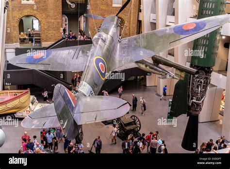 World War II Spitfire on display at Imperial War Museum, London UK Stock Photo, Royalty Free ...