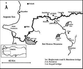 Map showing the Büyük Menderes River and sampling locations. | Download Scientific Diagram