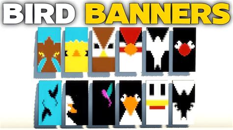 Minecraft : Bird Banners Design Tutorial | Minecraft Banner Design ...