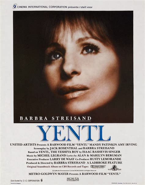 Yentl (1983) Novel Movies, Musical Movies, Amy Irving, Isaac Bashevis Singer, Michel Legrand ...