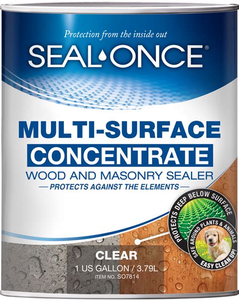 Multi-Surface Concentrate Wood, Concrete & Masonry Sealer | SEAL-ONCE©