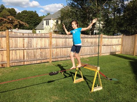 Backyard Slackline Set Up: No Trees or Cement - YouTube