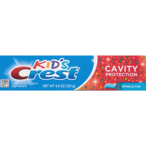 Crest Toothpaste, Fluoride Anticavity, Sparkle Fun, Cavity Protection