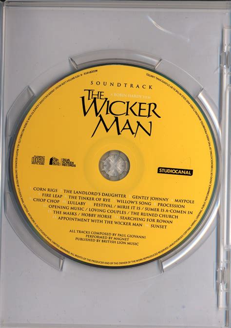 THE WICKER MAN SOUNDTRACK BY PAUL GIOVANNI/GARY CARPENTER ~ CD 738572155421 | eBay