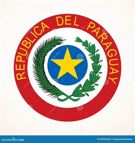 Escudo De La Bandera Paraguaya. Icono De Dibujo Vectorial Ilustración ...