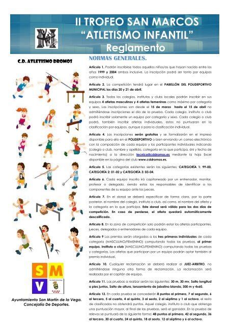 Reglas Generales De Atletismo - bourque