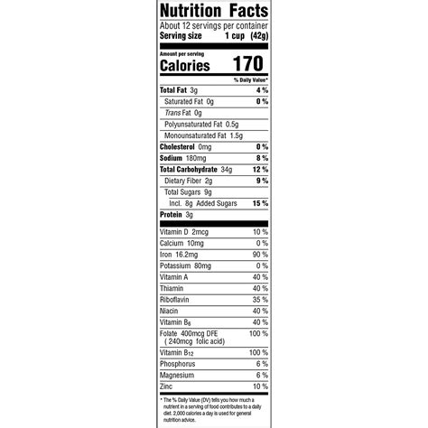 Honey Bunches Of Oats Cereal Nutrition Facts | Besto Blog